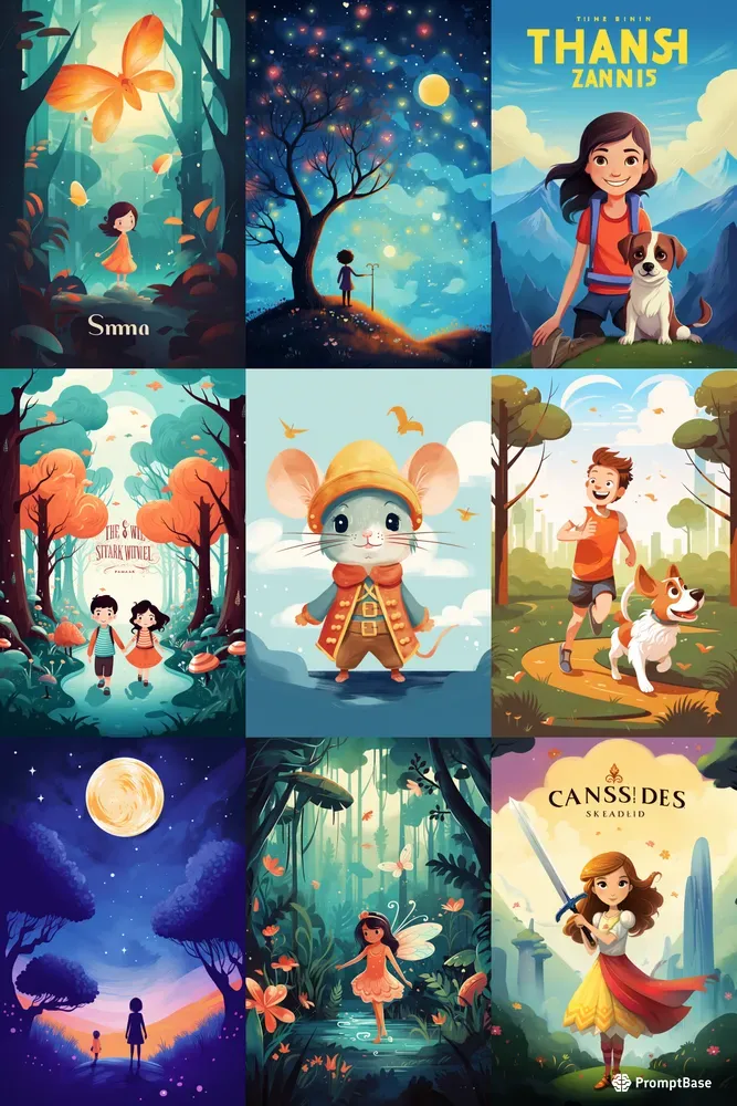 Premium Childrens Book Covers Midjourney Prompt | PromptBase