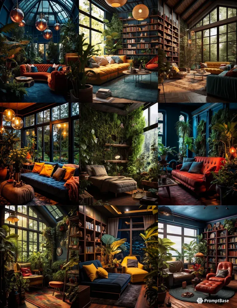 Lofty Cozy Interior Living Spaces Midjourney Prompt PromptBase