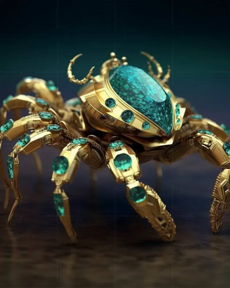 Golden Animal Figurines Midjourney Prompt PromptBase