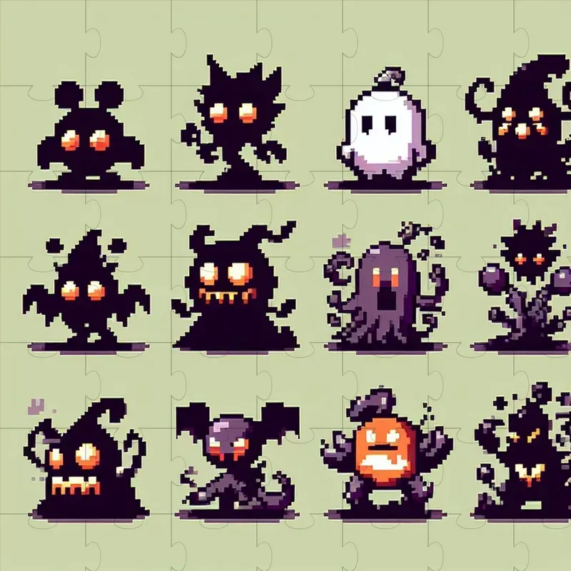 Monster Sprites For Game Design Assets DALL·E Prompt | PromptBase