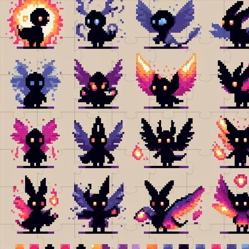 Monster Sprites For Game Design Assets DALL·E Prompt | PromptBase