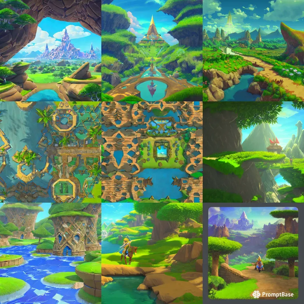 Legend Of Zelda Style Background Stable Diffusion Prompt | PromptBase
