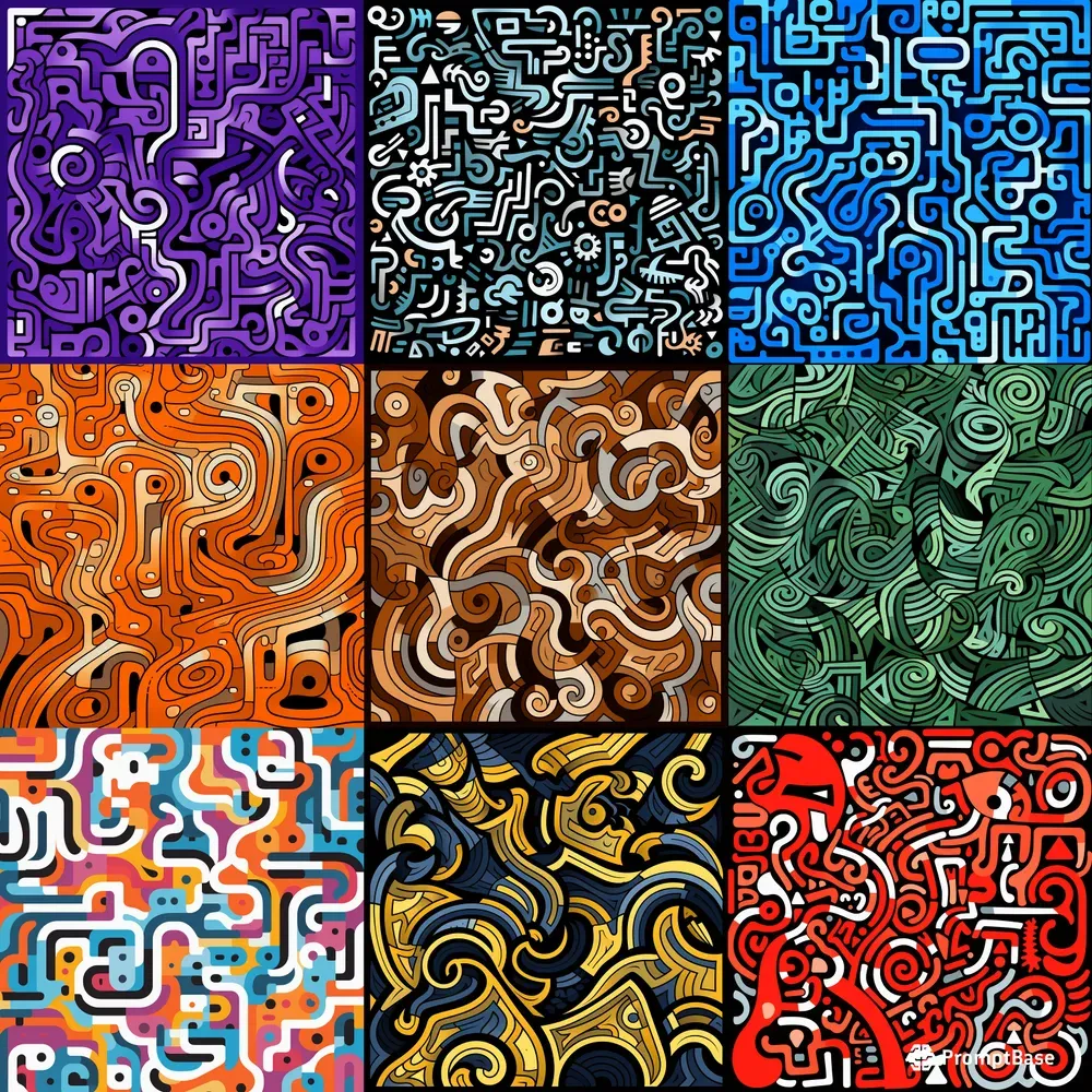 Prompt Pattern Astract Abstract Curved Patterns Midjourney Prompt | PromptBase