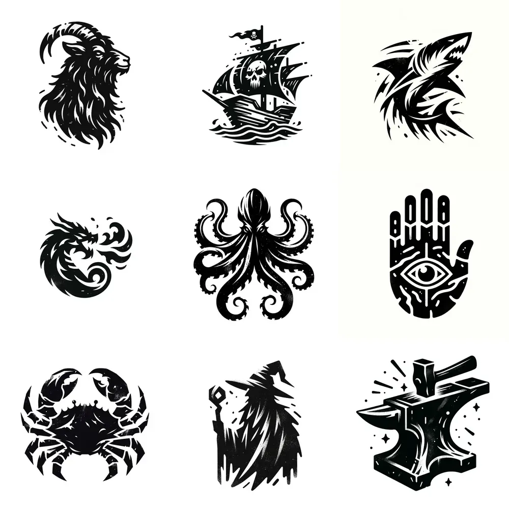 Rpg Logo Collection Vintage RPG Logo Designs DALL·E Prompt | PromptBase