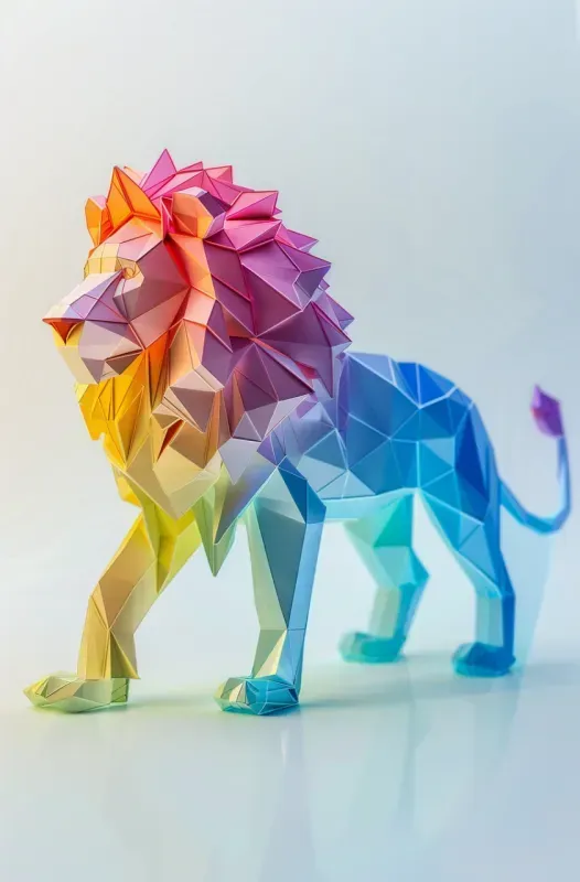 Animals Made With Chromatic Paper Midjourney Prompt PromptBase