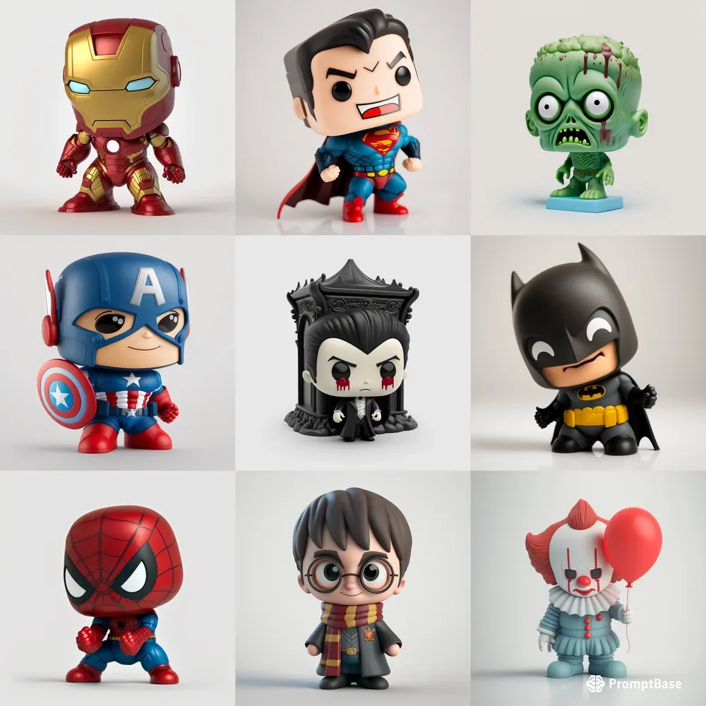 Funko Pop Style Characters Midjourney Prompt PromptBase
