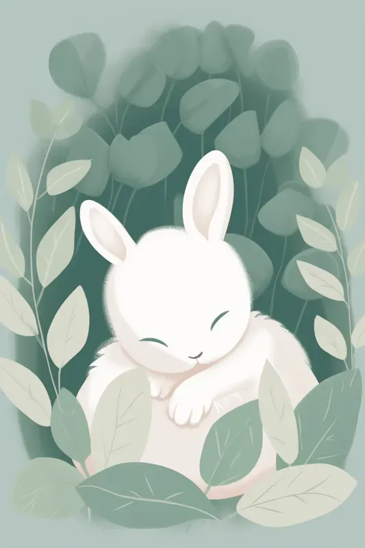 Cute Sleeping Animals Vector Nursery Art Midjourney Prompt | PromptBase
