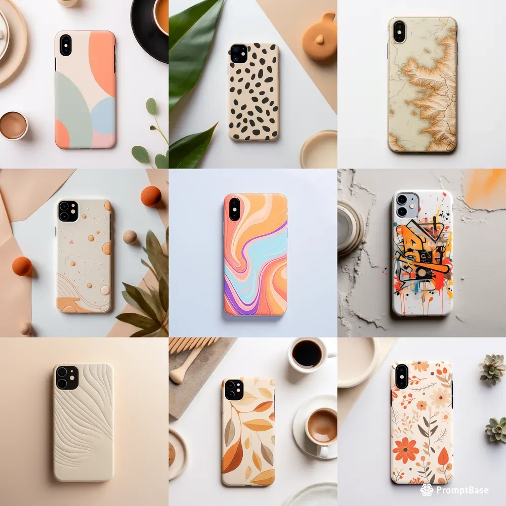 Smartphone Case Mockups With Custom Scenes Midjourney Prompt | PromptBase