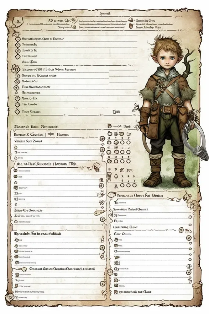 D And D Character Sheets Midjourney Prompt PromptBase