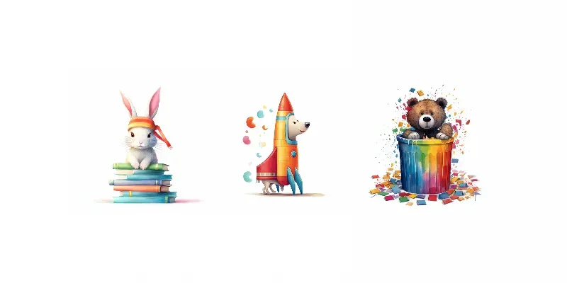 Super Cute Illustrations Of Animals Midjourney Prompt | PromptBase