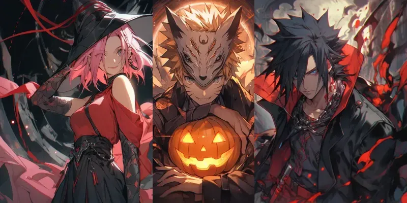 Naruto Shippuden Halloween Fusion Midjourney Prompt | PromptBase