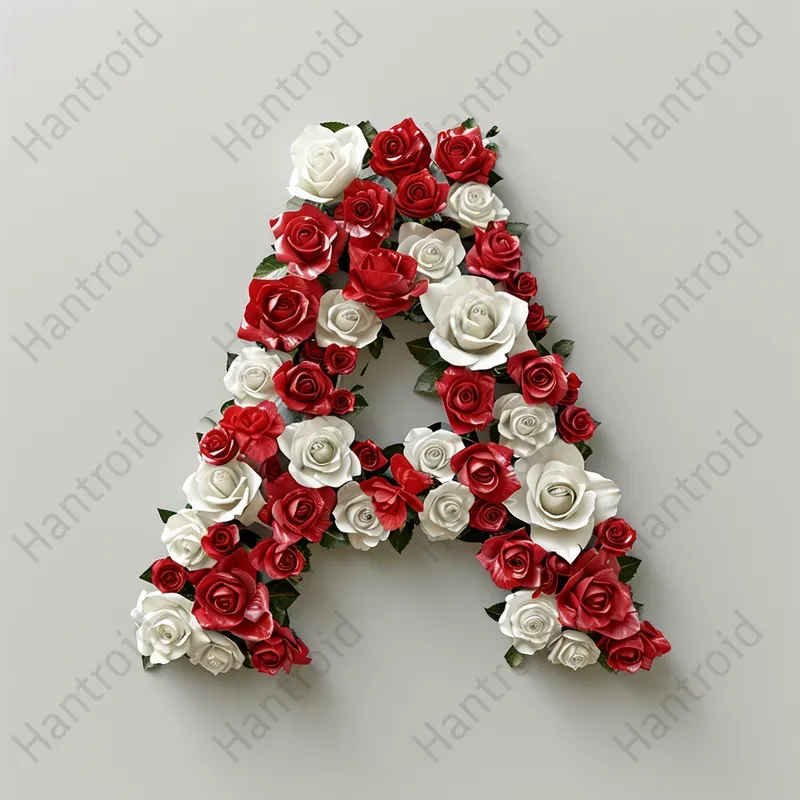 Rose Made Using Letters 3D Roses Love Letters Midjourney Prompt | PromptBase