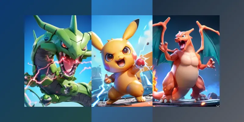Fan Rendered Pokemon 3d Pokemon Action Render Generator App | PromptBase
