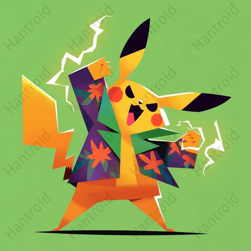 Geometric Abstraction Pokemon Art Midjourney Prompt | PromptBase