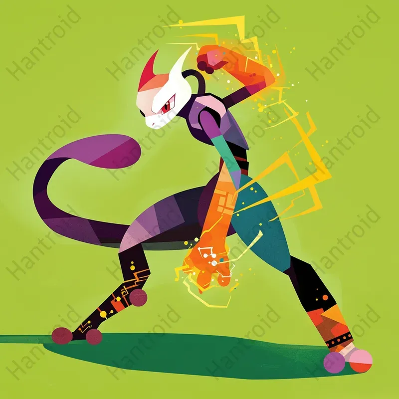 Pokemon Nintendo Abstract Geometric Abstraction Pokemon Art Midjourney Prompt | PromptBase