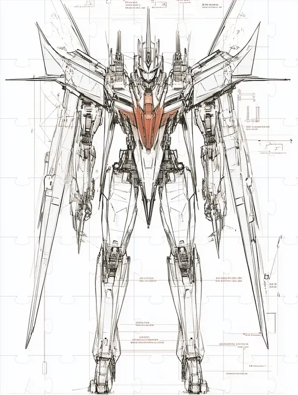 Mech Line Drawing Schematic Midjourney Prompt | PromptBase
