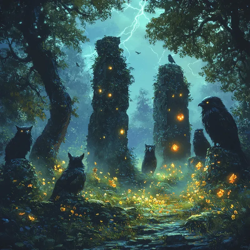 The Magic Forest Fabulous Creatures Midjourney Prompt | PromptBase