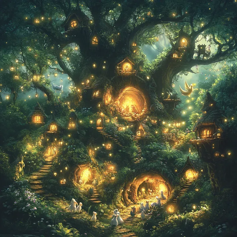 The Magic Forest Fabulous Creatures Midjourney Prompt | PromptBase