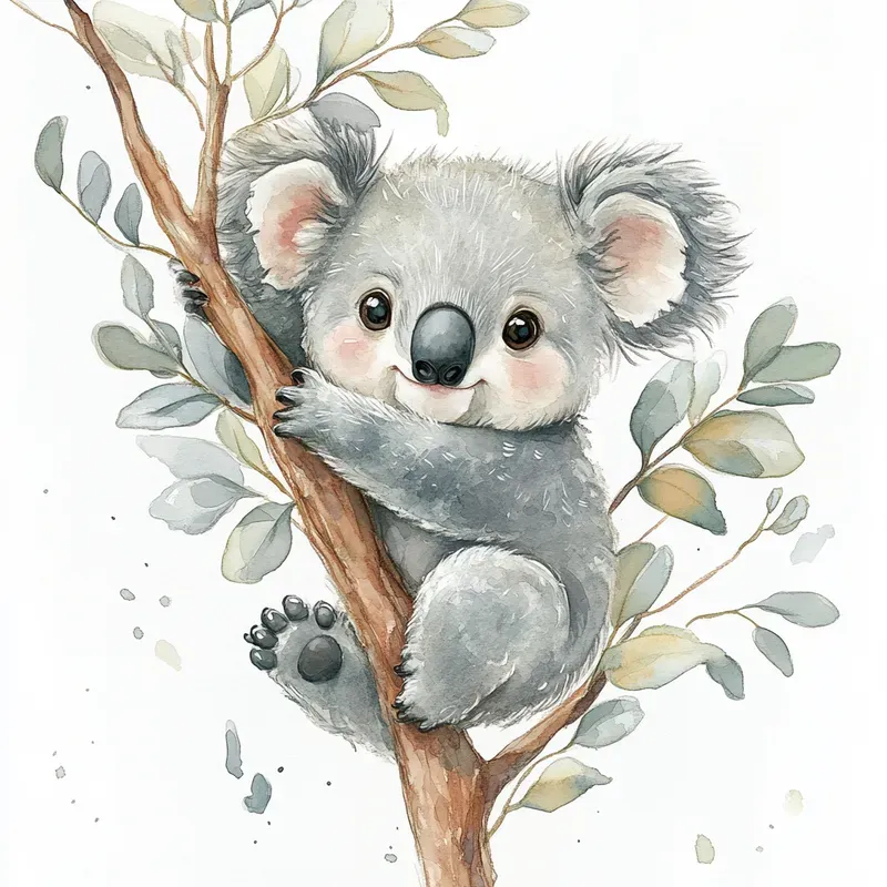 Adorable Baby Animals Watercolor Art Midjourney Prompt | PromptBase