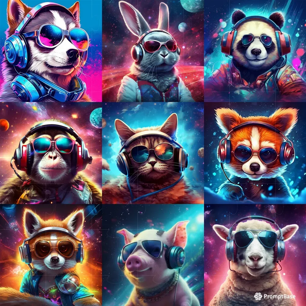 Animal Dj Edm Party Festivals Midjourney Prompt | PromptBase