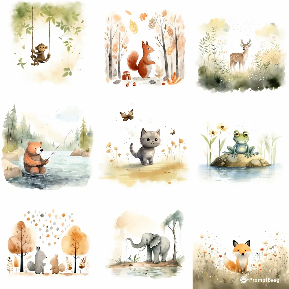 Childrens Storybook Illustrations Midjourney Prompt | PromptBase