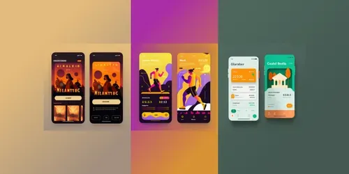 Mobile App Ux Ui Design Ideas Midjourney Prompt | PromptBase