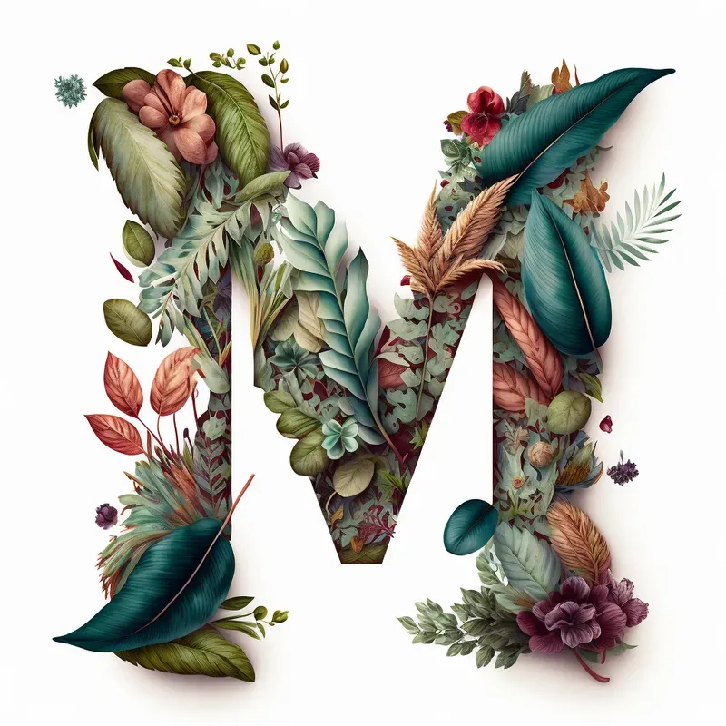 Elegant Jungle Letters Midjourney Prompt | PromptBase