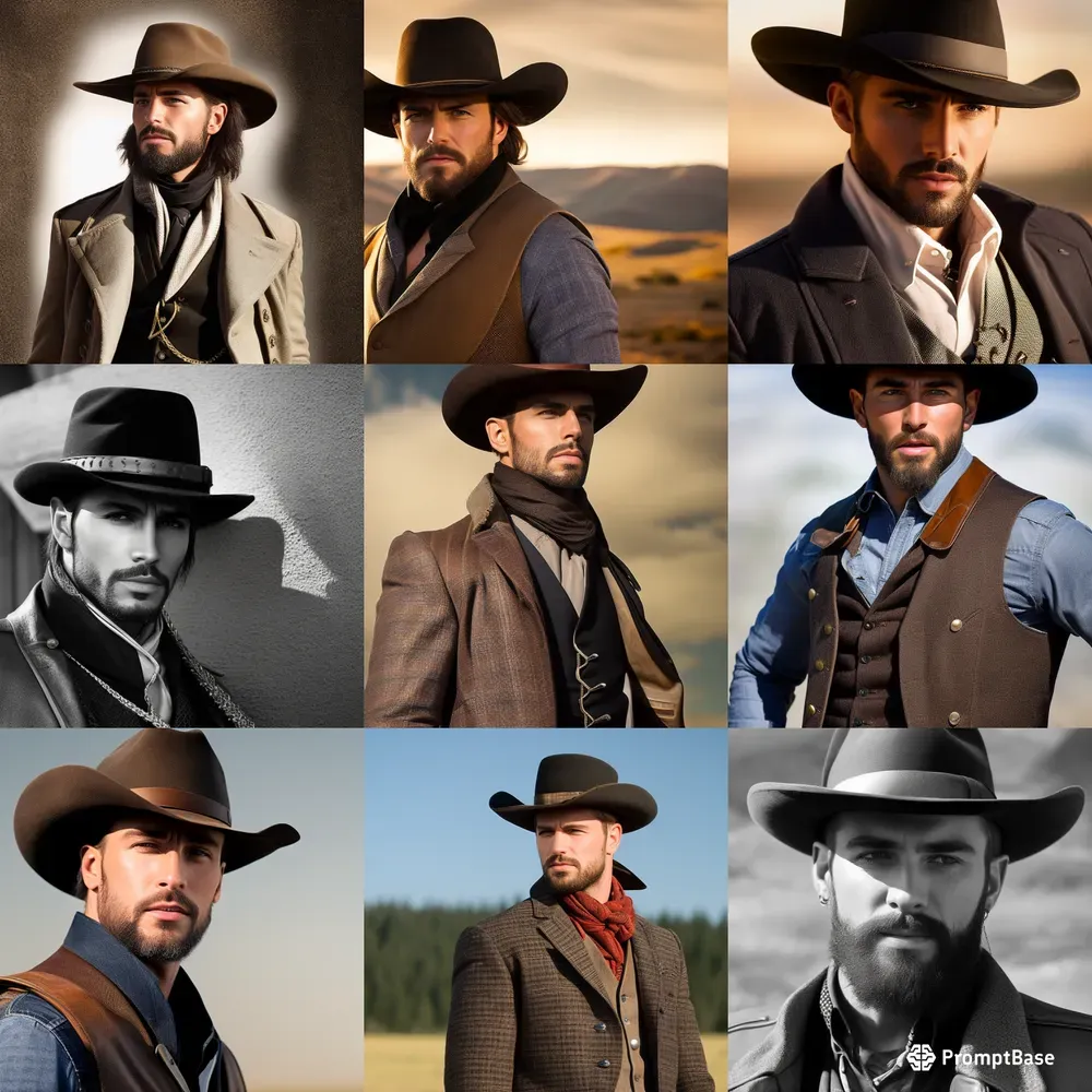 Old West-inspired Male Portraits Stable Diffusion Prompt | PromptBase