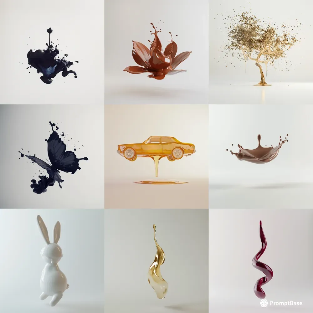 Suspended Liquid Forms Midjourney Prompt | PromptBase