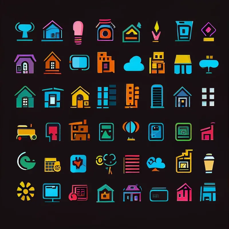 Vibrant Artistic Icon Packs Midjourney Prompt | PromptBase