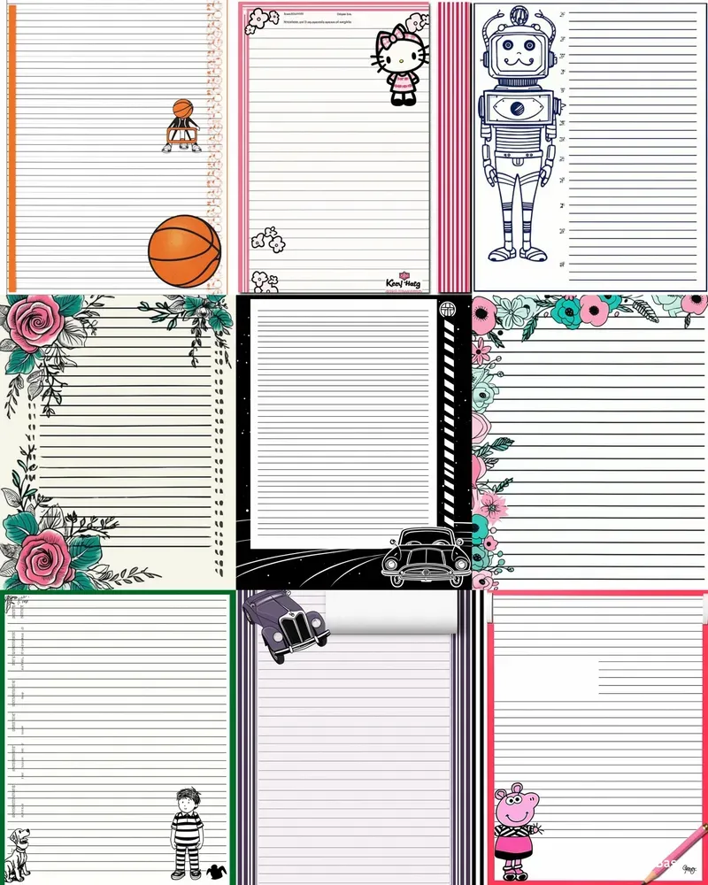 Lined Stationery Design Templates Midjourney Prompt PromptBase