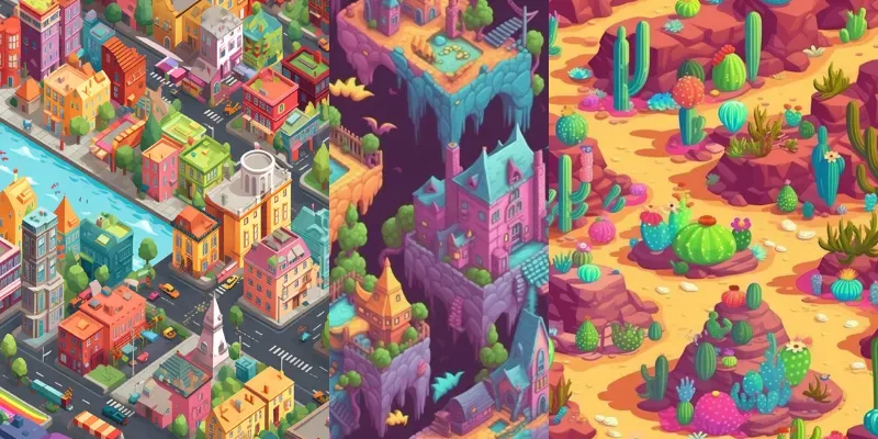 2D Pixel Game Location Asset Concept Art Midjourney Prompt | PromptBase