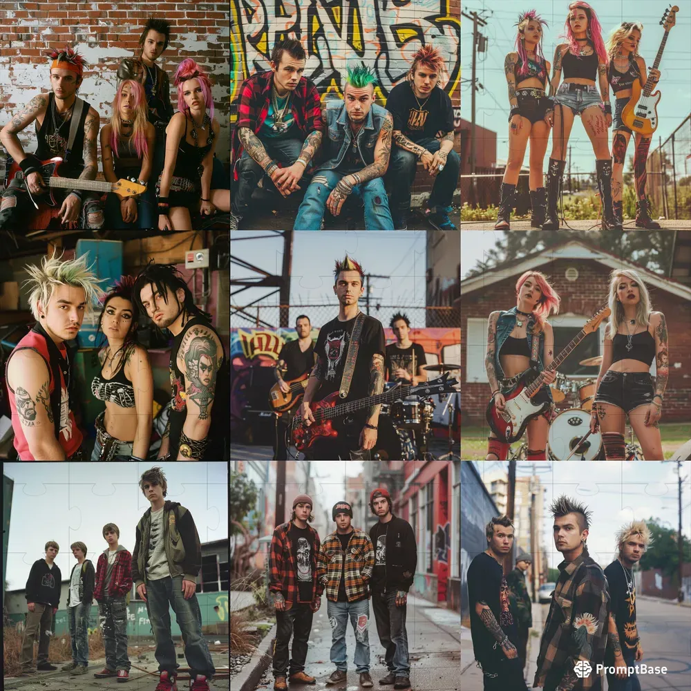 2000s Punk Rock Bands Midjourney Prompt | PromptBase