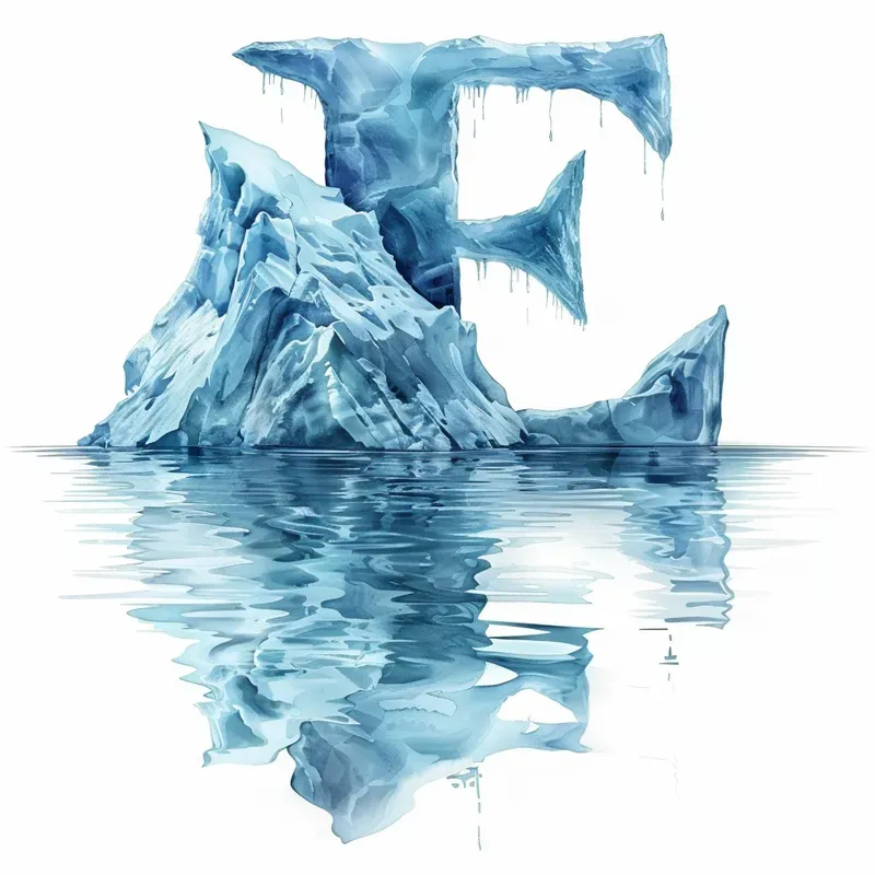 Arctic Letters Iceberg Elegances Midjourney Prompt | PromptBase
