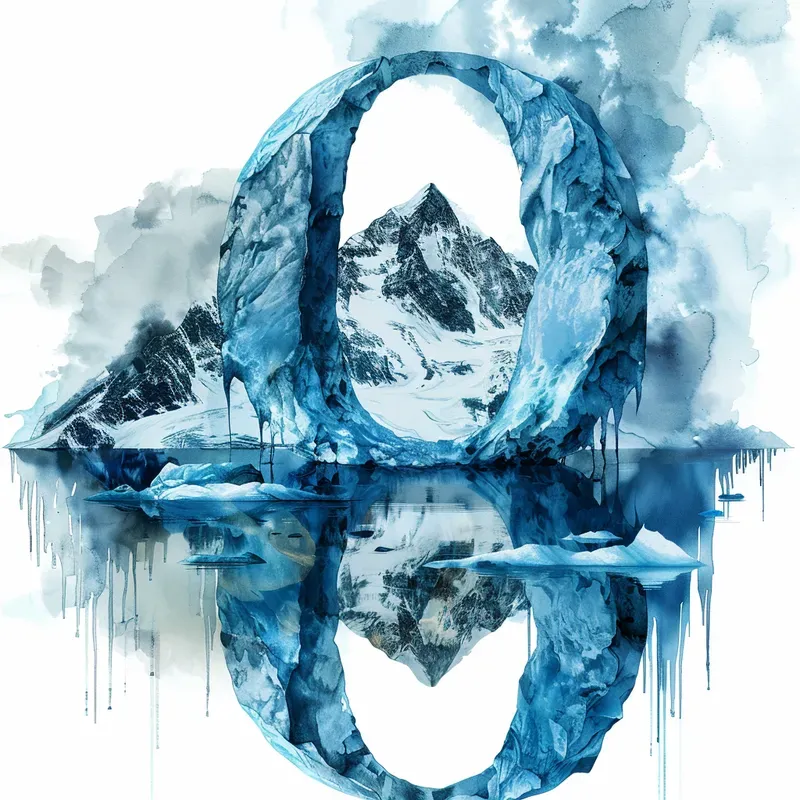 アート・デザイン・音楽 The European Iceberg Arctic Letters Iceberg Elegances Midjourney Prompt | PromptBase