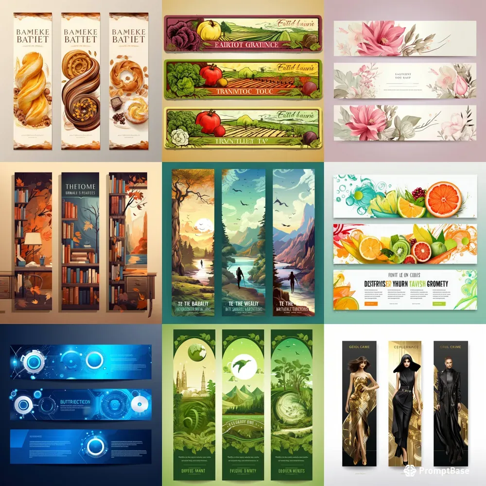 Stunning Website Banners Midjourney Prompt | PromptBase