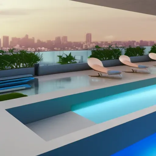 View of Modern Penthouse Exterior Designs Stable Diffusion Prompt | PromptBase