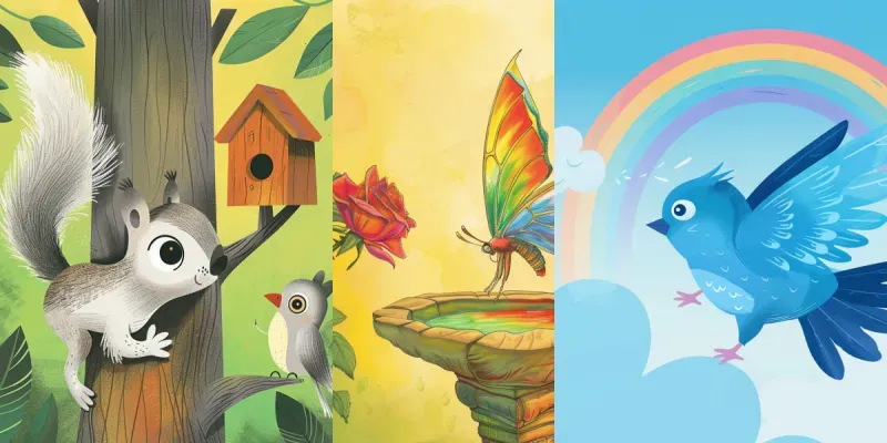 Childrens Book Cover Illustrations Midjourney Prompt | PromptBase