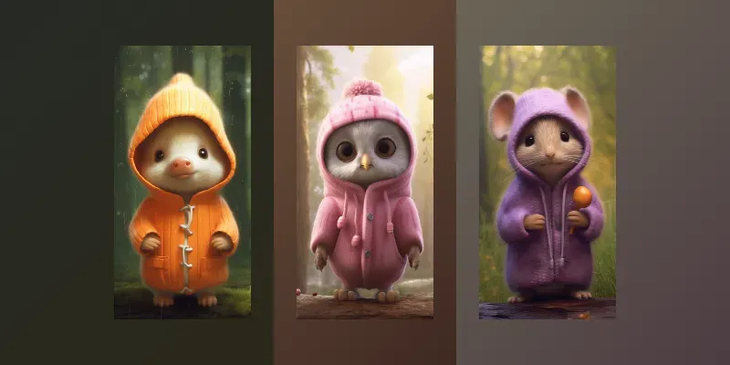 Cute Animals In Clothes Midjourney Prompt | PromptBase