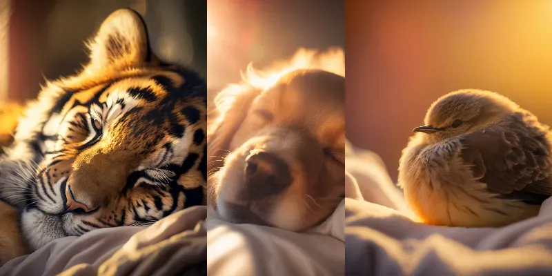 Cute Realistic Sleeping Animals Midjourney Prompt | PromptBase