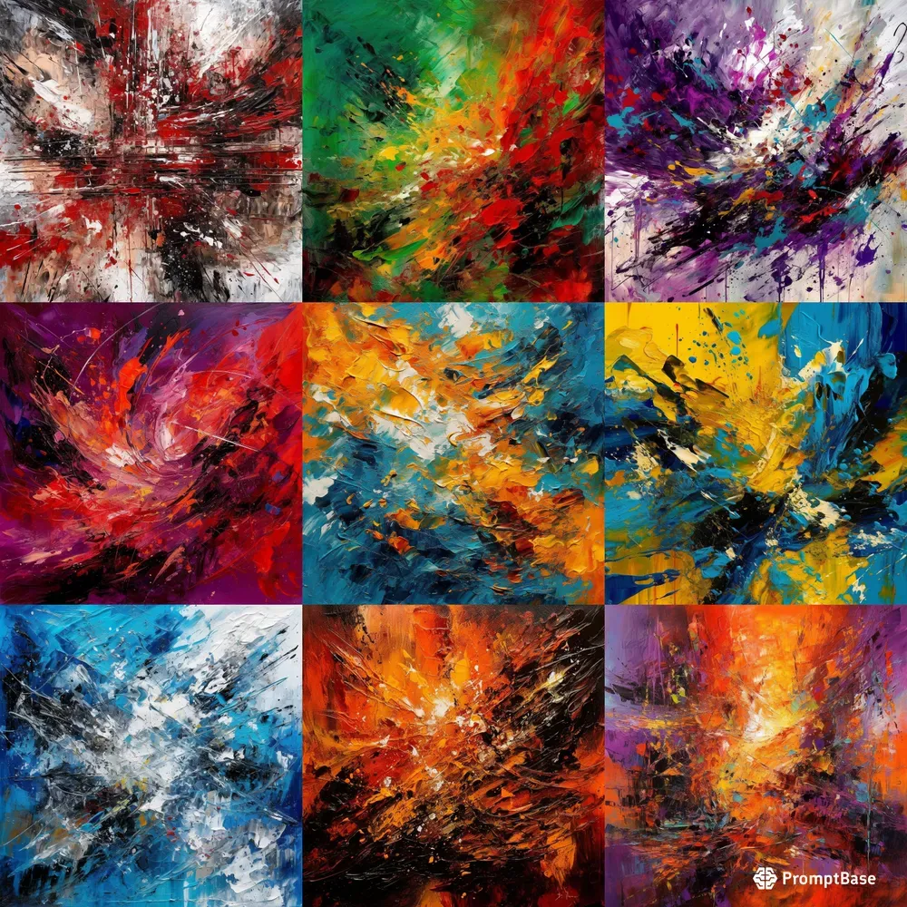Expressionistic Abstract Paintings Midjourney Prompt | PromptBase