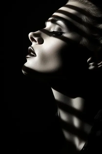 Elegant Shadow Portraits Midjourney Prompt | PromptBase