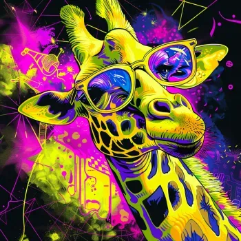 Glow In The Wild Neon Animal Tees Midjourney Prompt | PromptBase
