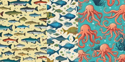 Under The Sea Repeat Patterns Midjourney Prompt | PromptBase