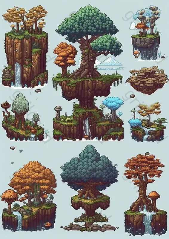 Pixel Art Game Assets Midjourney Prompt | PromptBase