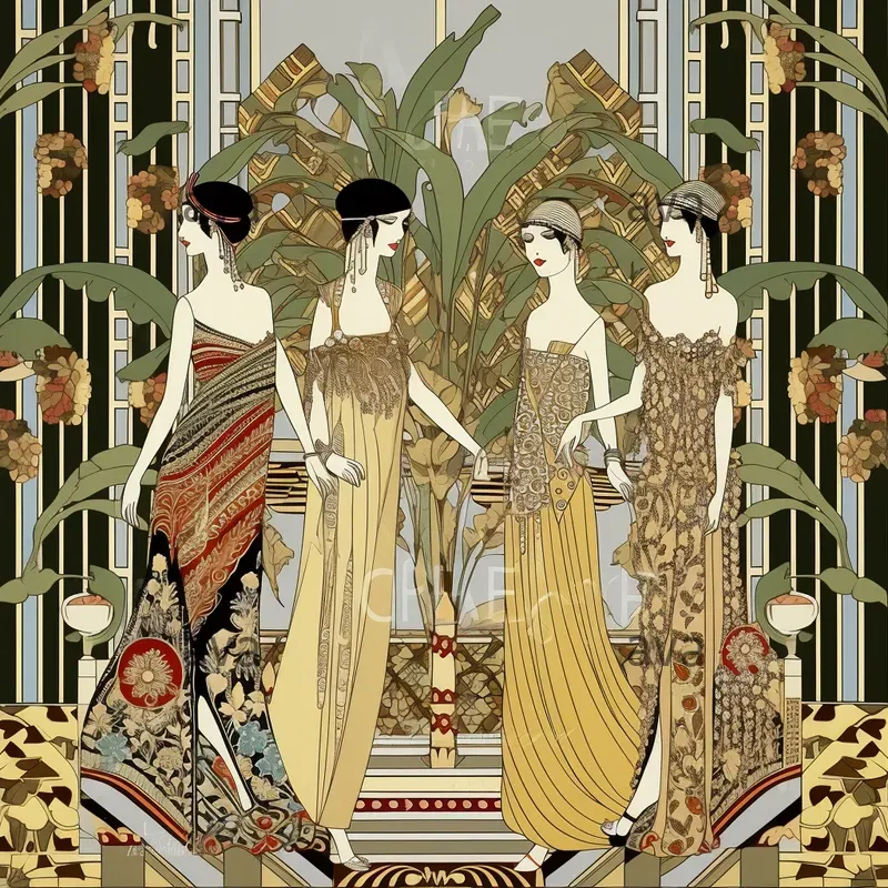 Art Deco Illustrations Midjourney Prompt PromptBase