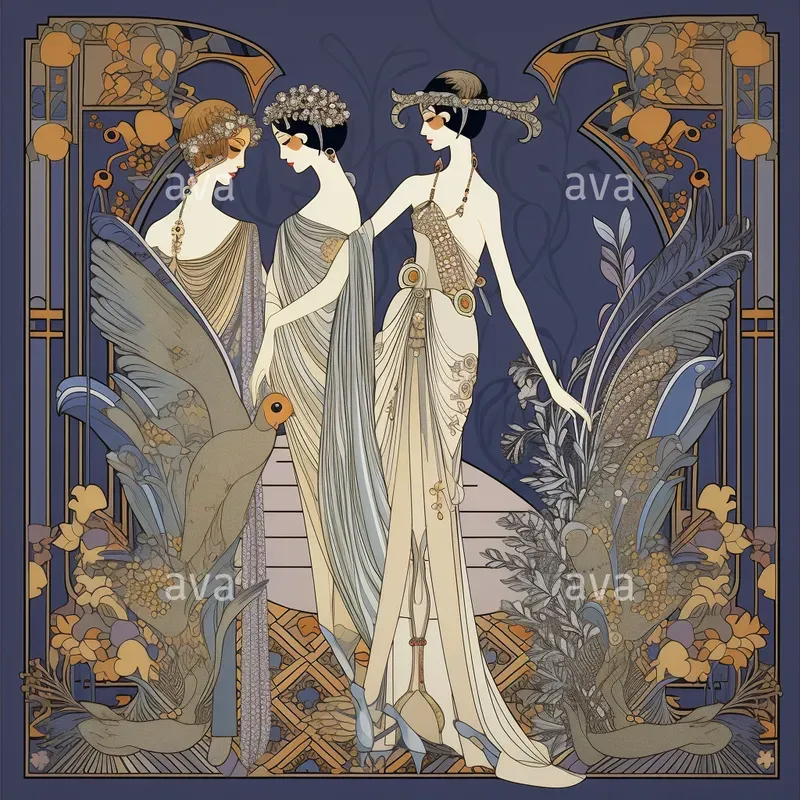 Art Deco Illustrations Midjourney Prompt PromptBase