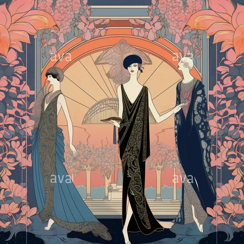 Art Deco Illustrations Midjourney Prompt PromptBase
