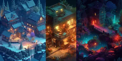 Monument Valley Game Art Isometric Levels Midjourney Prompt | PromptBase
