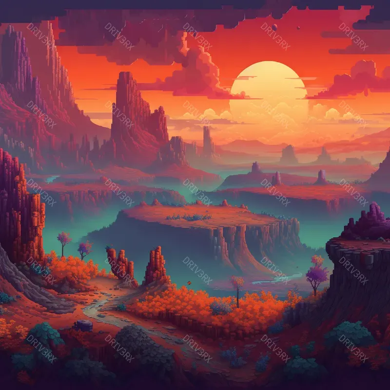 Pixel Art Game Landscapes 16bits Midjourney Prompt | PromptBase